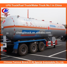28t Propano Tanque Semirremolque 56cbm LPG Transporte Remolque para Nigeria